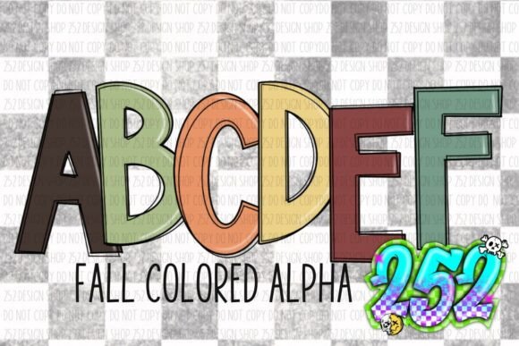Download Fall Colored Alpha Set - Premium Bundle